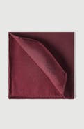 Brunello Cucinelli Silk pocket square with printed logo