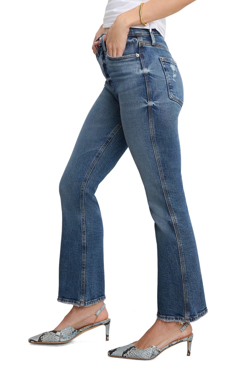 Good American Good Standard Kick Flare Jeans, Alternate, color, Indigo1014