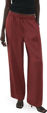MANGO High Waist Palazzo Pants