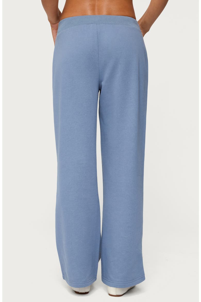 06 Wide Leg Cotton Blend Drawstring Sweatpants, Alternate, color, BLUE