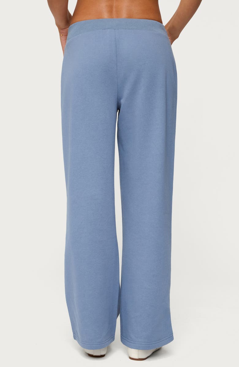 EDIKTED 06 Wide Leg Cotton Blend Drawstring Sweatpants, Alternate, color, Blue