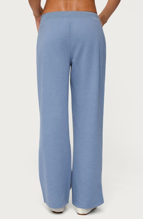 Edikted 06 Wide Leg Cotton Blend Drawstring Sweatpants In Gold