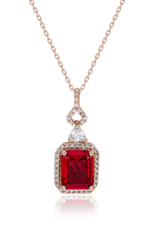 Colorful Cubic Zirconia Pendant Necklace