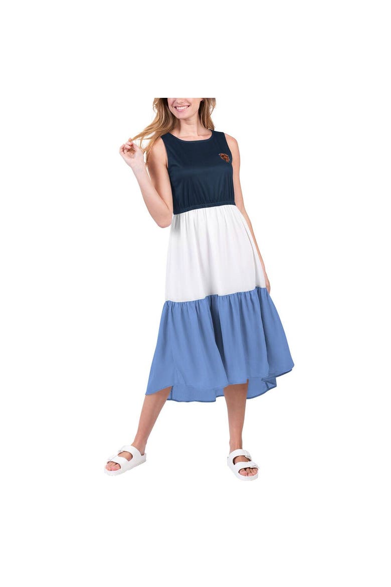 Women's G-III 4Her by Carl Banks Navy/Blue Chicago Bears 12th Inning Colorblock Dress, Main, color, Navy