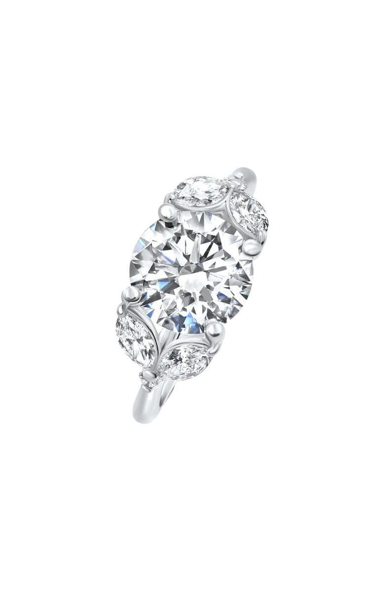 Bliss Diamond Certified 3.65Ct Round & Marquise Diamond Engagement Ring 14k Gold, Alternate, color, 