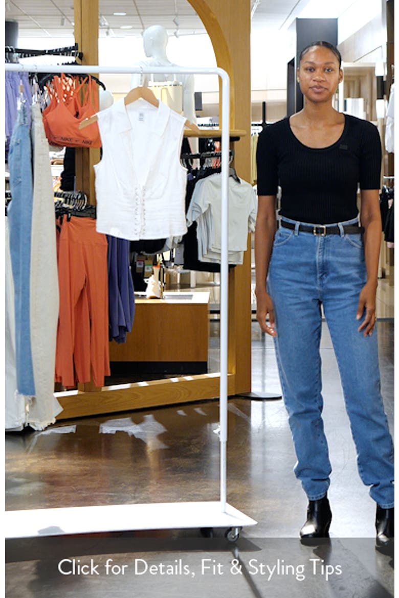 Lace-Up Linen Blend Top video