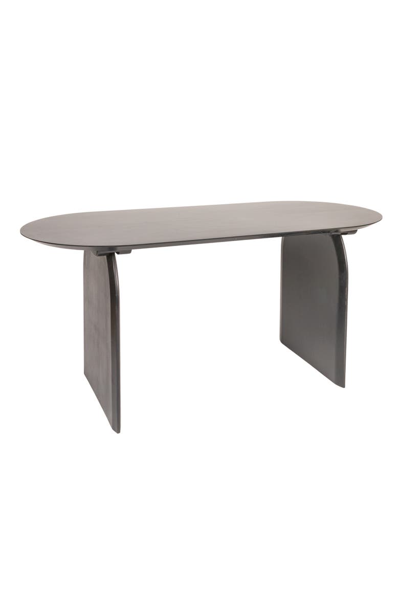 Olive Grove Pill-Shaped Dining Table with Half-Moon Base, Main, color, Black