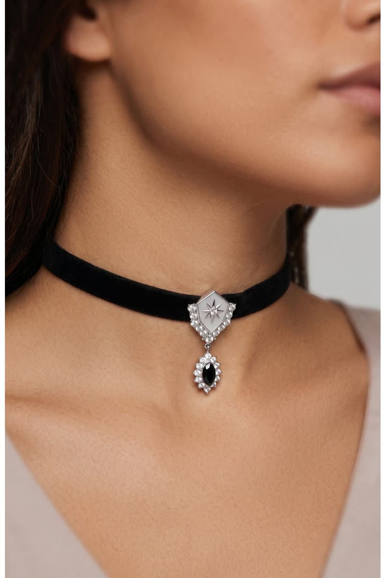 Guardian of the Galaxy Choker, Alternate, color, Black & Sliver&Crystal Clear