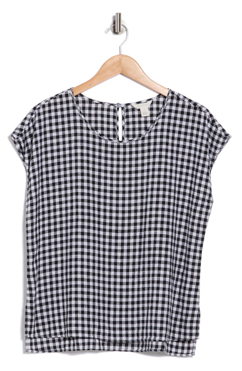 Caslon<sup>®</sup> Yarn Dye Linen Blend Top, Alternate, color, 