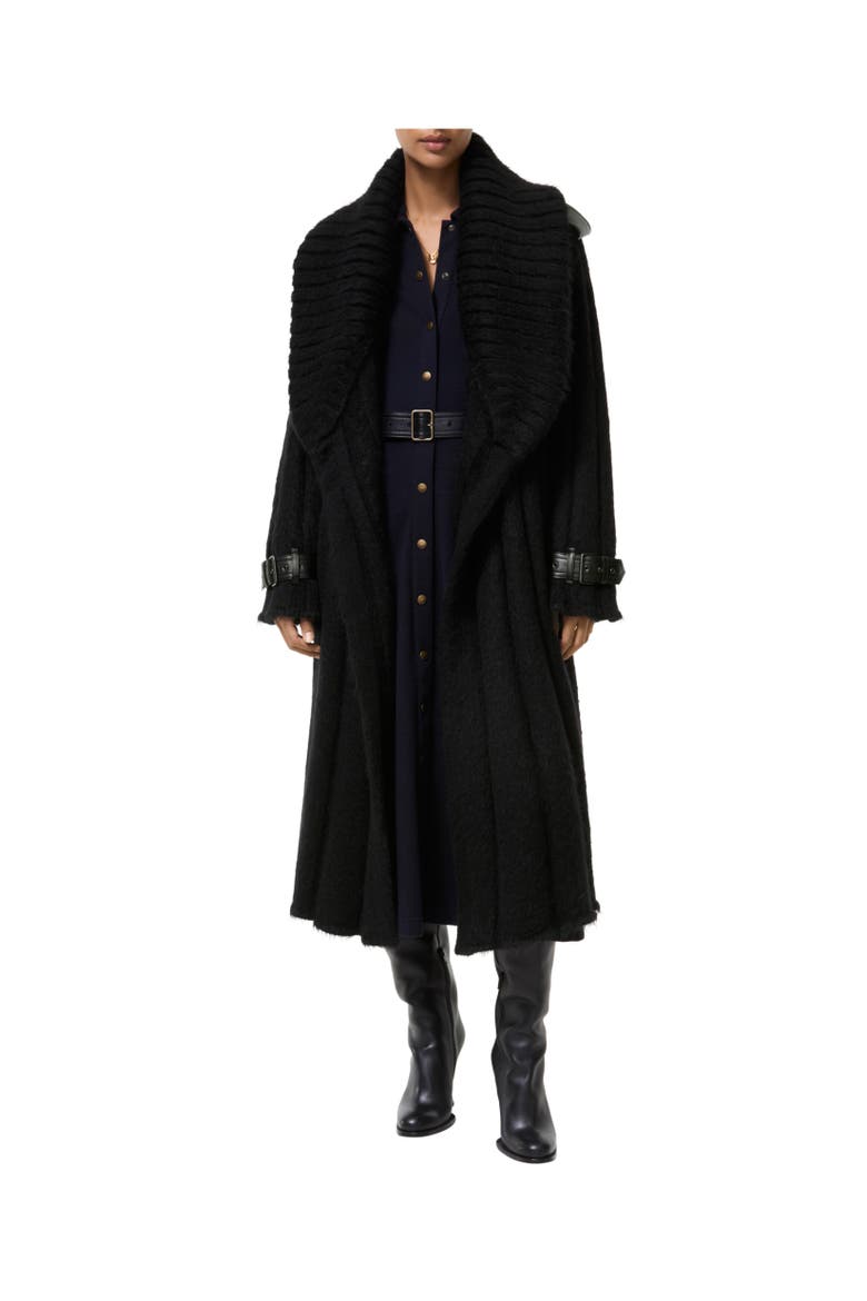 Wool Mohair Silk Coat, Alternate, color, Black