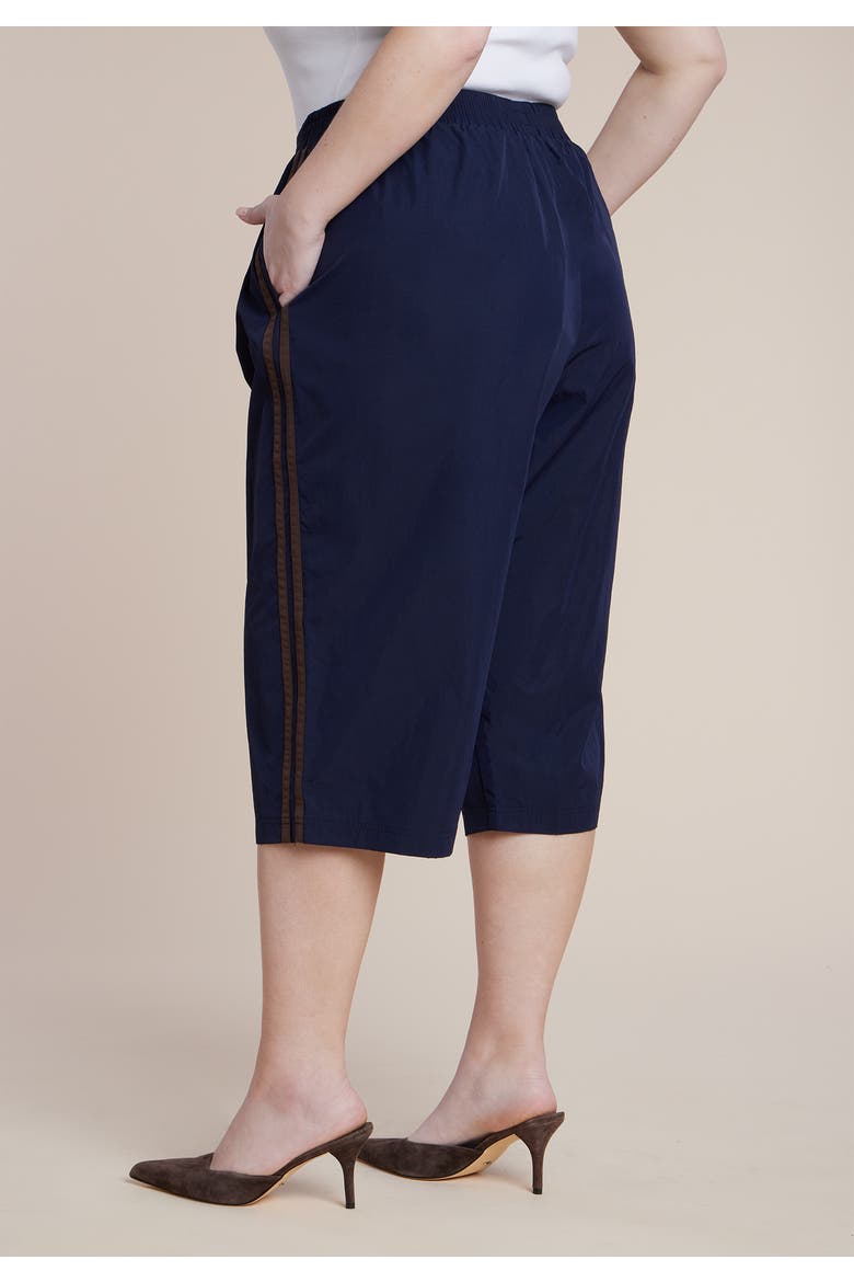 Nylon Side Stripe Culotte, Alternate, color, NIGHT SKY