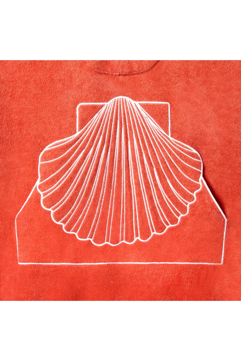 'Scallop' Beach Towel Top, Alternate, color, Coral