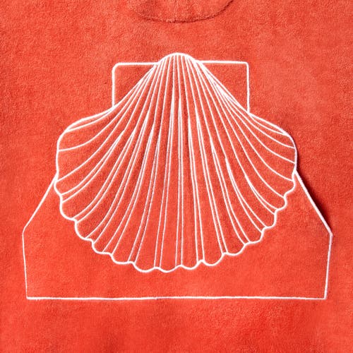Tombolo 'scallop' Beach Towel Top In Coral