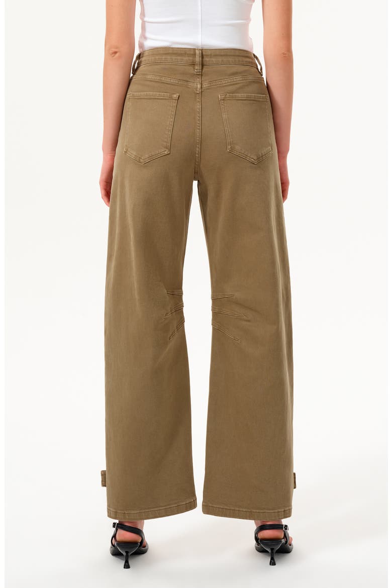 High Waist Patch Pocket Wide Leg Barrel Jeans, Alternate, color, KINETIC