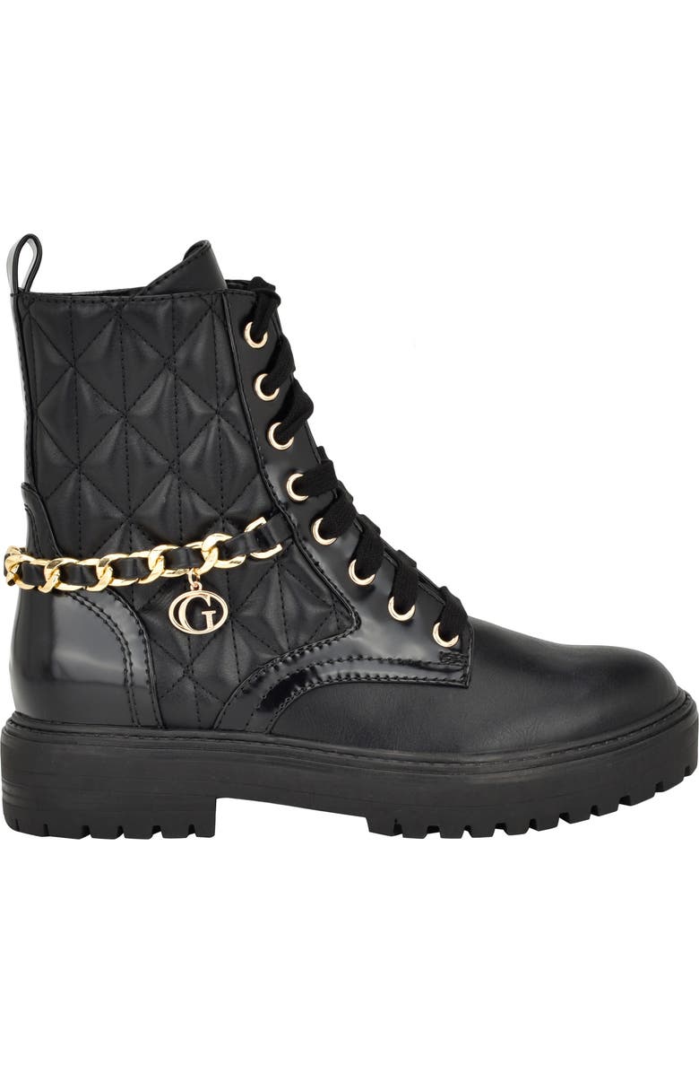 GUESS Jellard Quilted Combat Boot, Alternate, color,