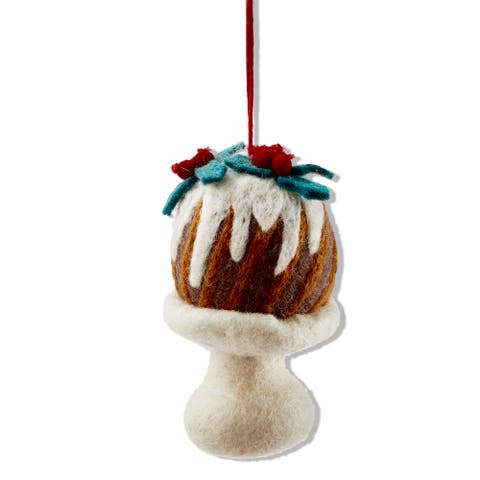 Holiday Bundt Cake Ornament Multicolor Wool Tree Decor