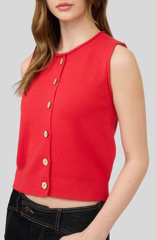 BLU PEPPER BLU PEPPER SOLID BUTTON FRONT SWEATER VEST