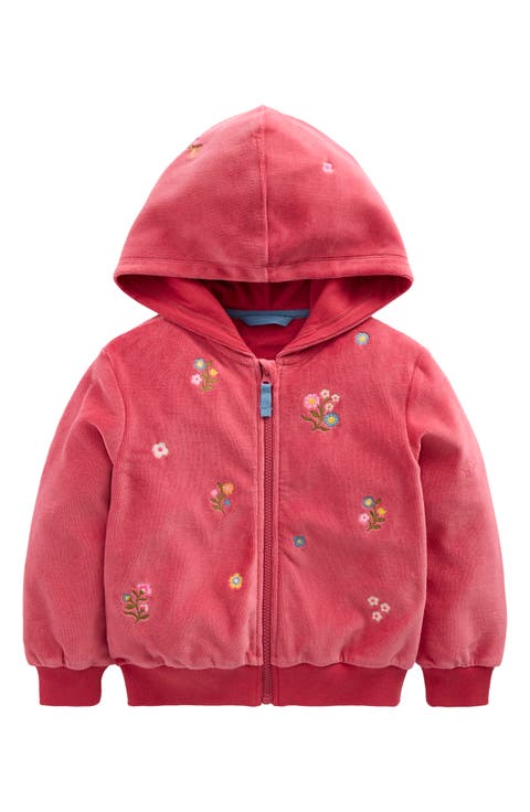 Kids' Velour Zip-Through Hoodie