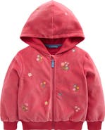 Mini Boden Kids' Velour Zip-Through Hoodie