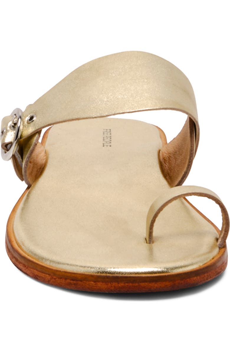 Free People Barcelona Toe Loop Sandal, Alternate, color, Gold Metallic