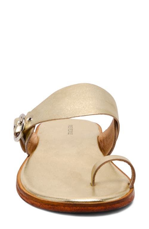 Shop Free People Barcelona Toe Loop Sandal In Gold Metallic