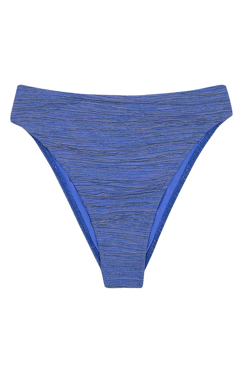 ViX Paula Hermanny Solid Gigi Hot High Waist Bikini Bottoms, Alternate, color, Blue