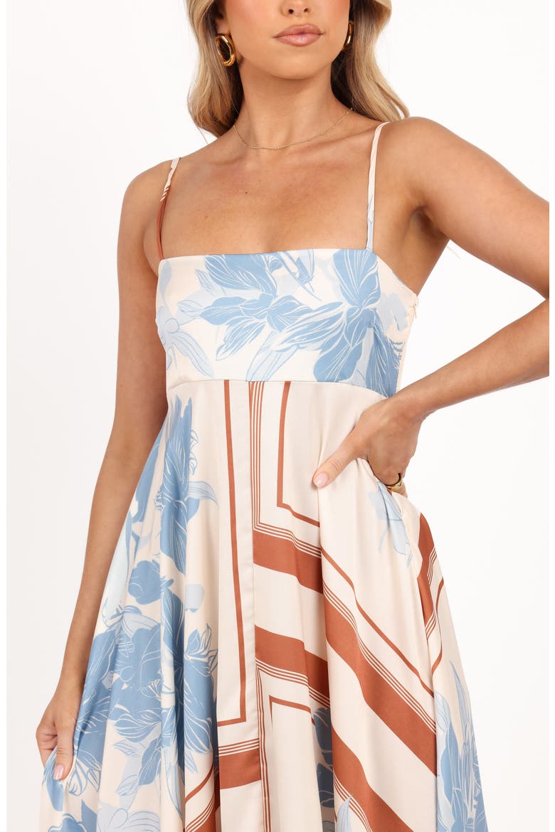 Eleanor Scarf Print Maxi Dress, Alternate, color, PALE BLUE PRINT