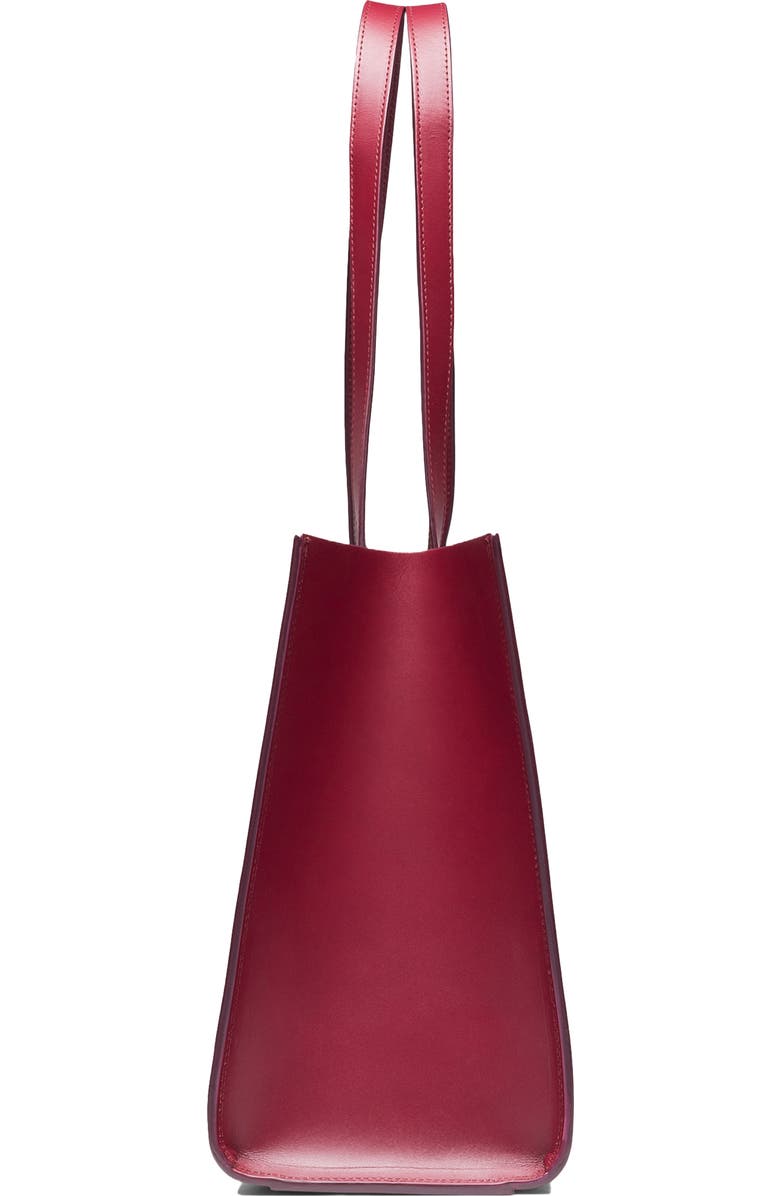 HYER GOODS Luxe Doubleface Leather Laptop Tote Bag, Alternate, color, Burgundy