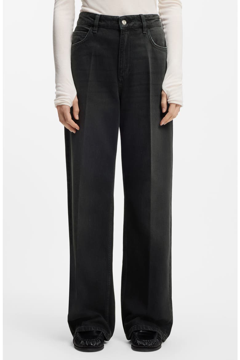 Crossroad Boyfriend Jeans, Main, color, BLACK