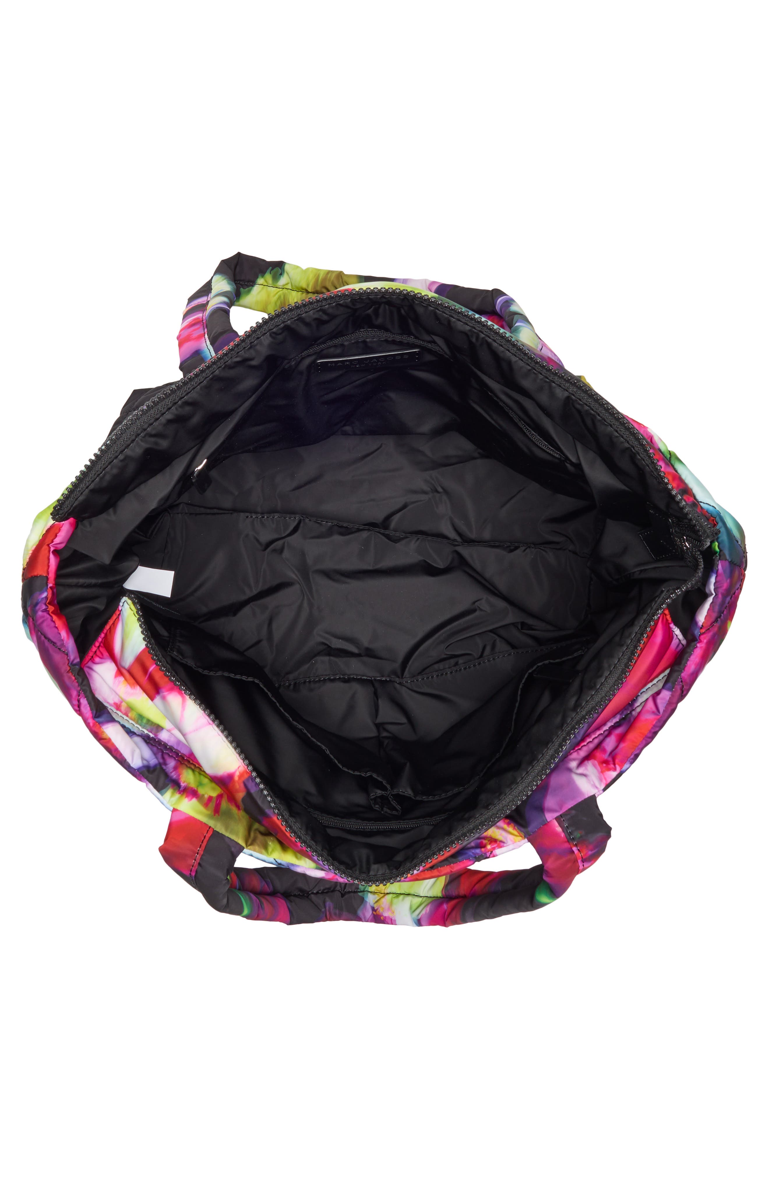 Marc Jacobs Medium Floral Print Quilted Nylon Tote, Alternate, color, 
