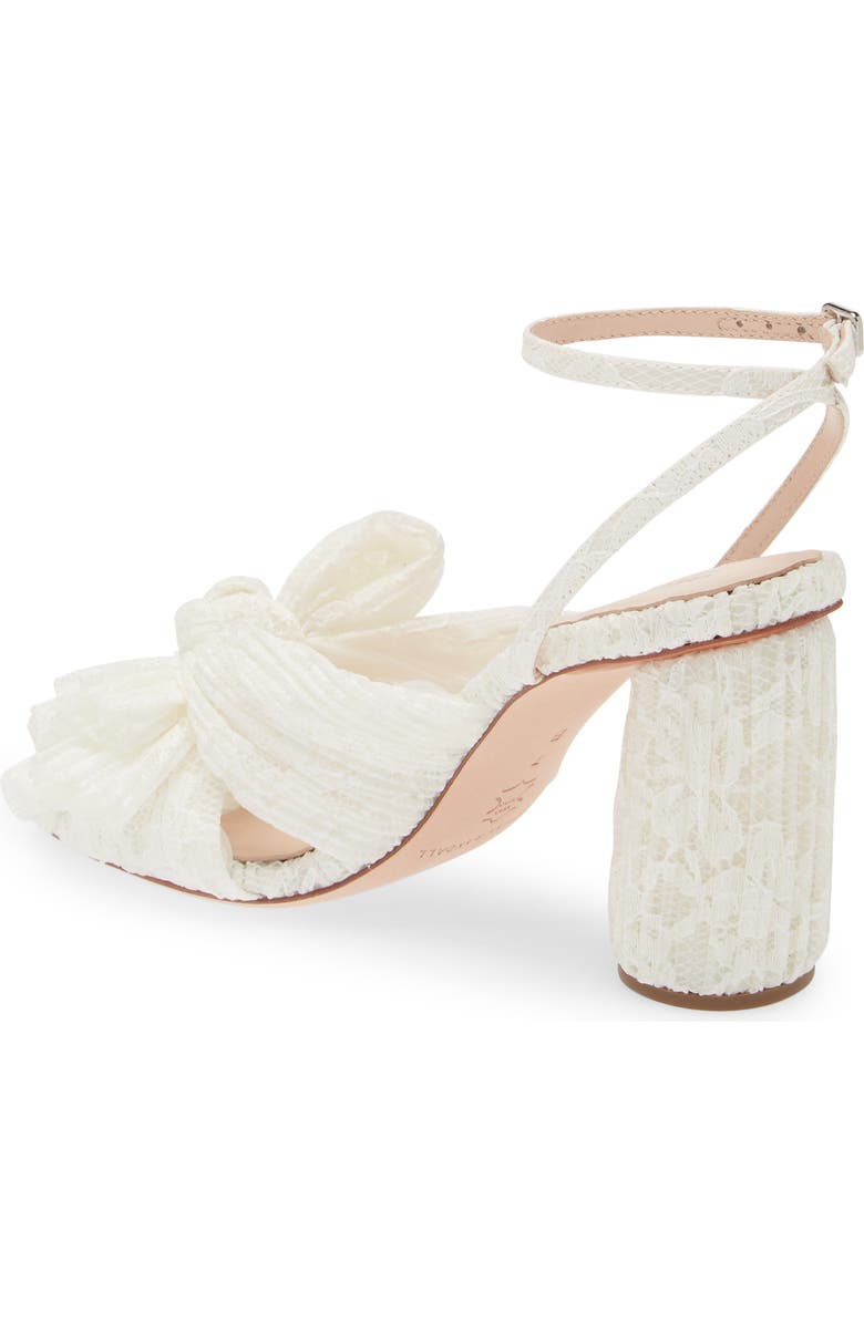 Loeffler Randall Camellia Ankle Strap Sandal, Alternate, color, White/ Cream