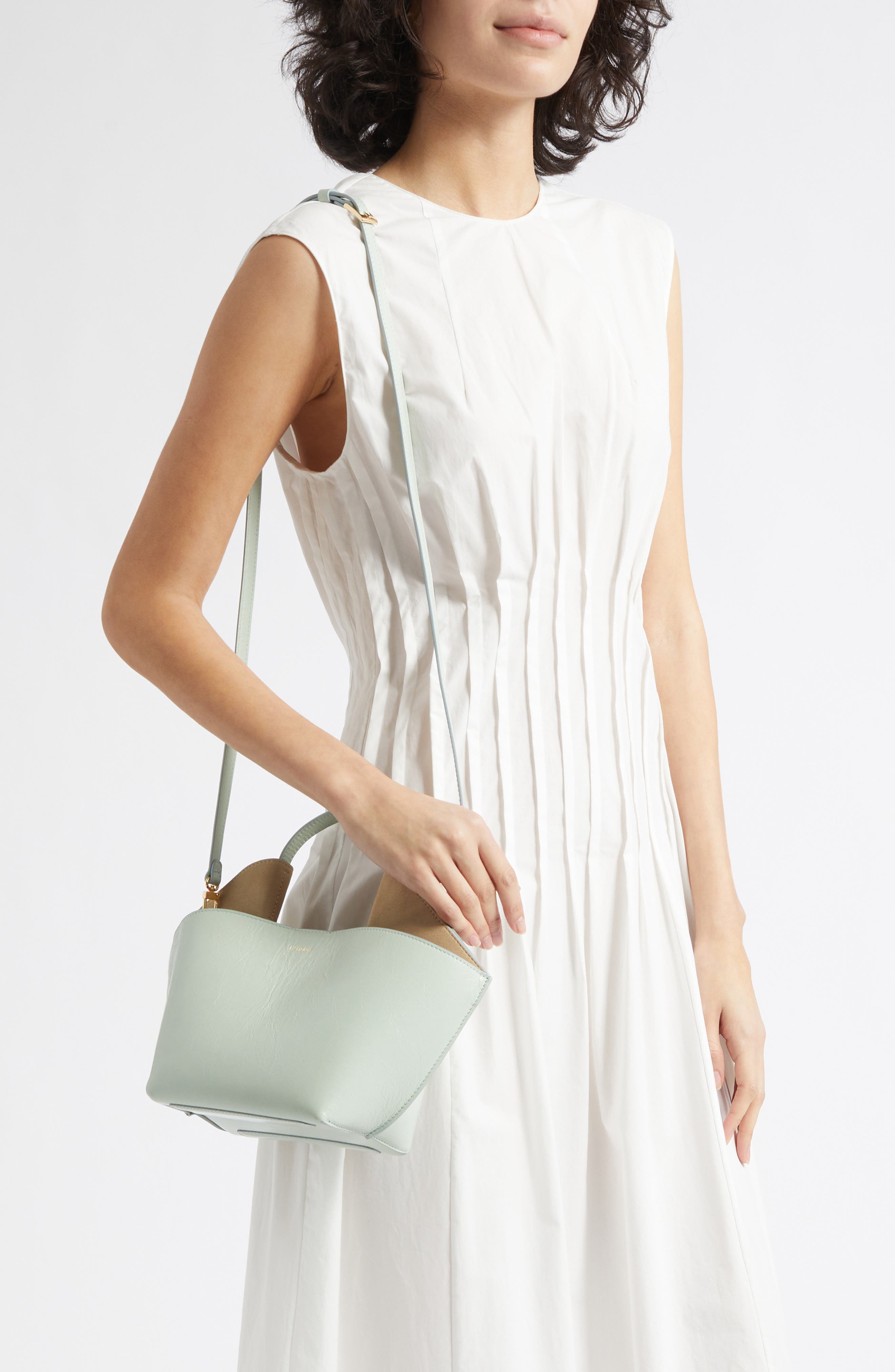 Ree Projects Mini Ann Leather Tote, Alternate, color, Ice Blue
