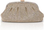 Jewel Badgley Mischka Khari Rhinestone Pleated Clutch