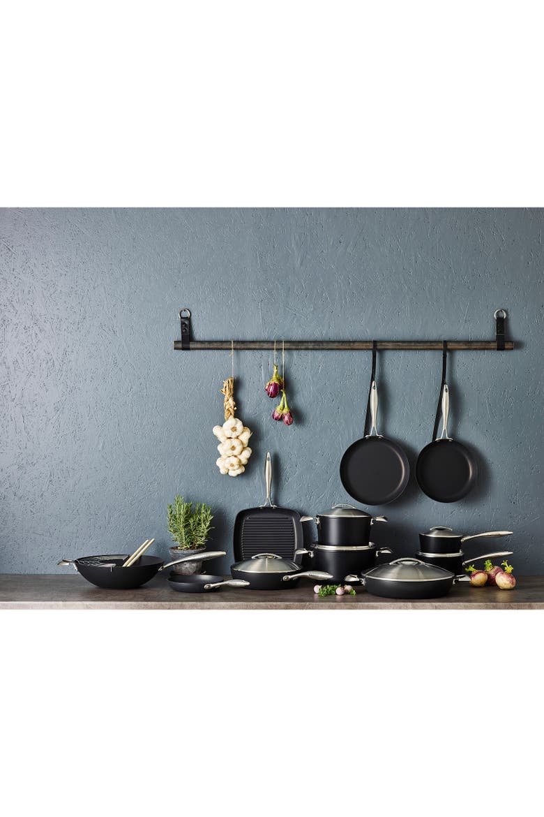 Professional 9.5 Inch Fry Pan, Alternate, color, Black