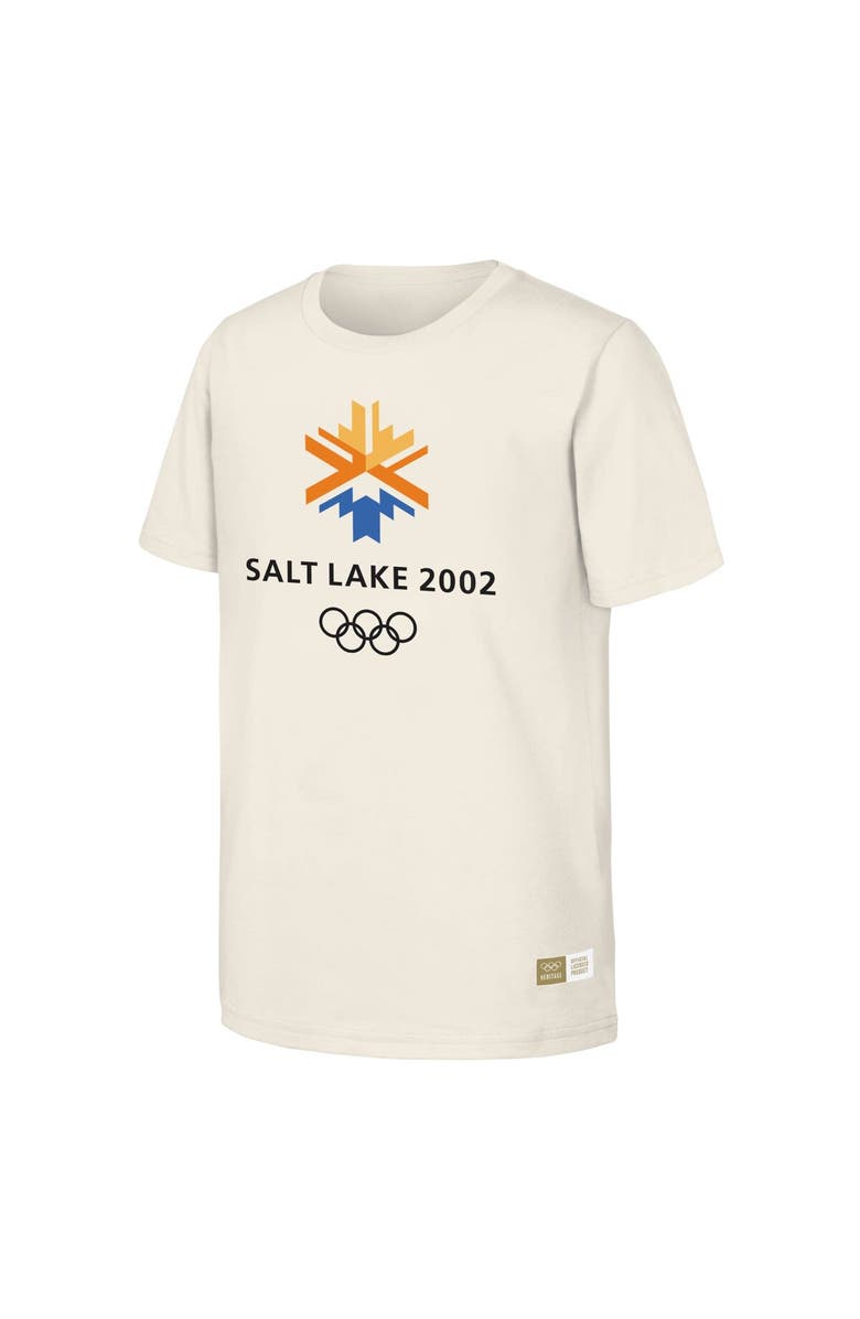 Outerstuff Men's Natural 2002 Salt Lake Games Olympic Heritage T-Shirt, Alternate, color, Natural