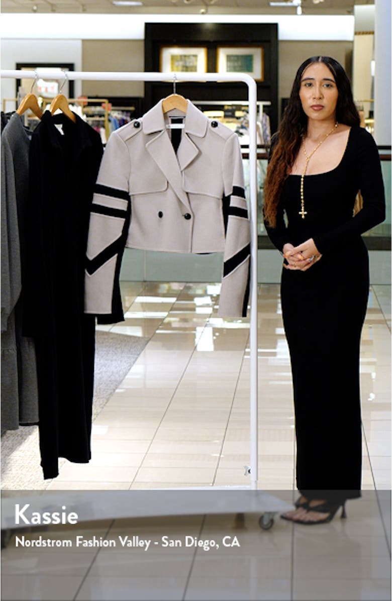 Handmade Double Breasted Wool Crop Jacket, sales video thumbnail