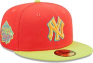 New Era Men's New Era Red/Neon Green New York Yankees   Lava Highlighter Combo 59FIFTY Fitted Hat