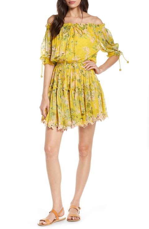Print Off the Shoulder Cover-Up Dress
