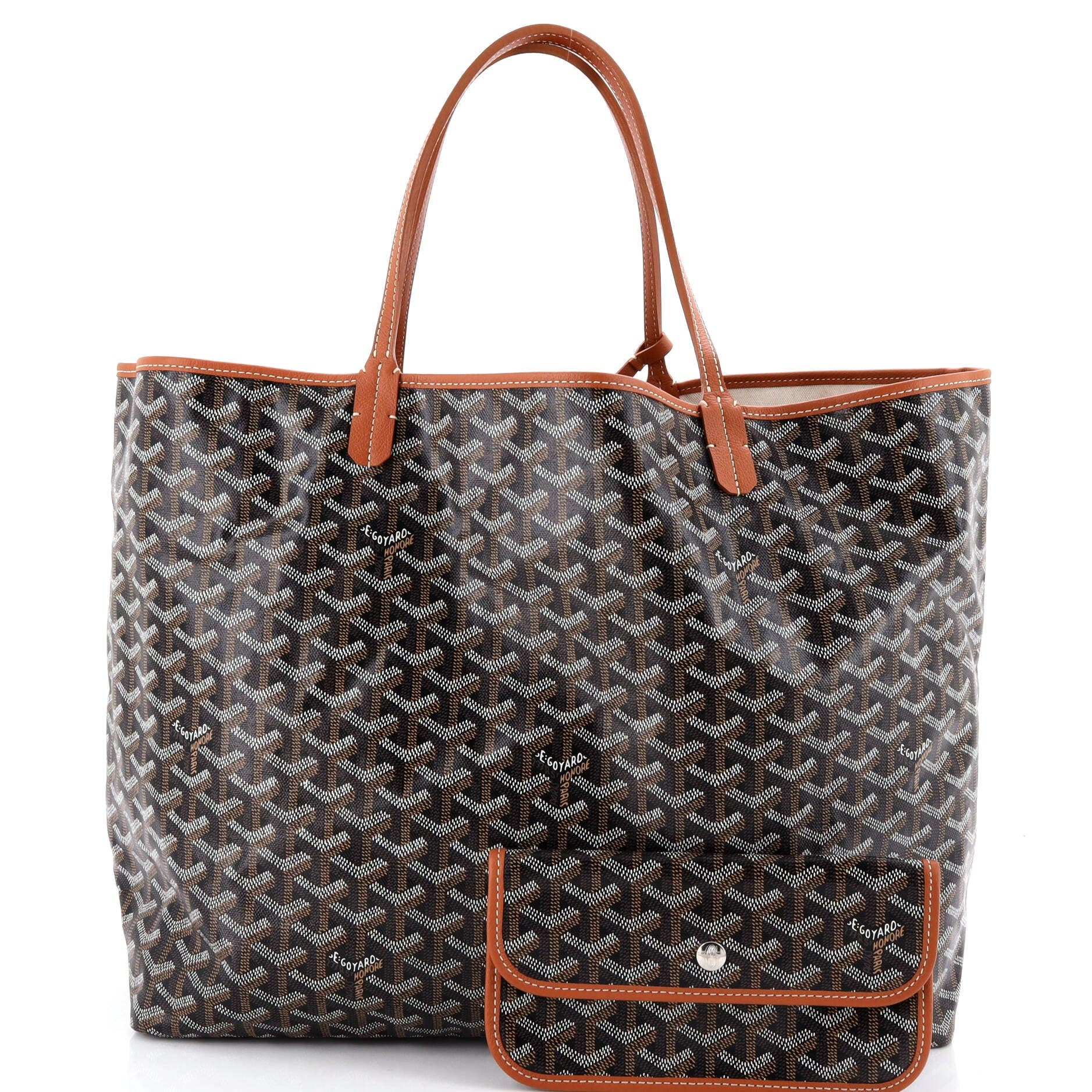 Pre-Owned Goyard Saint Louis Tote Coated Canvas GM, Alternate, color, Brown