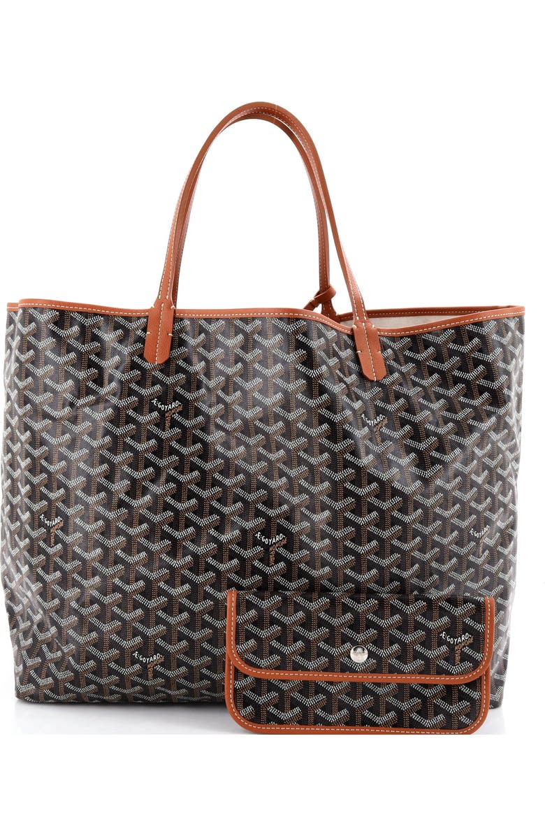 Pre-Owned Goyard Saint Louis Tote Coated Canvas GM, Alternate, color, Brown