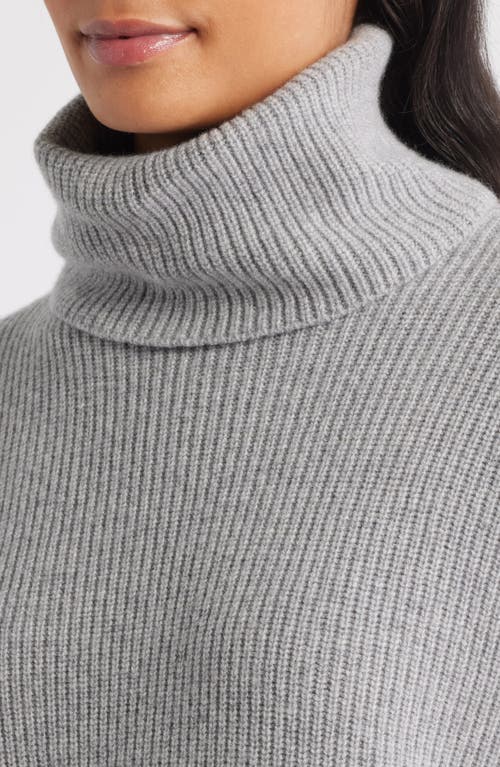 Eileen Fisher Rib Turtleneck Sweater In Gray