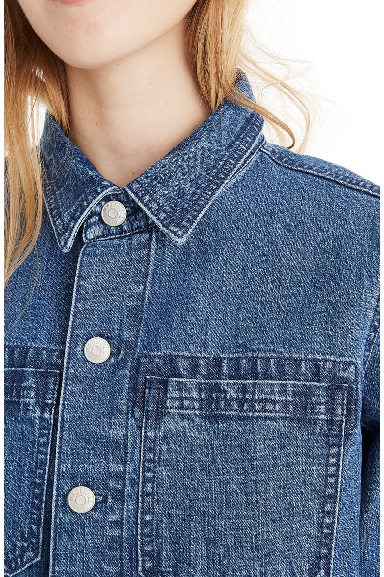 Denim Patch Pocket Chore Coat, Alternate, color, WILLOWDALE WASH