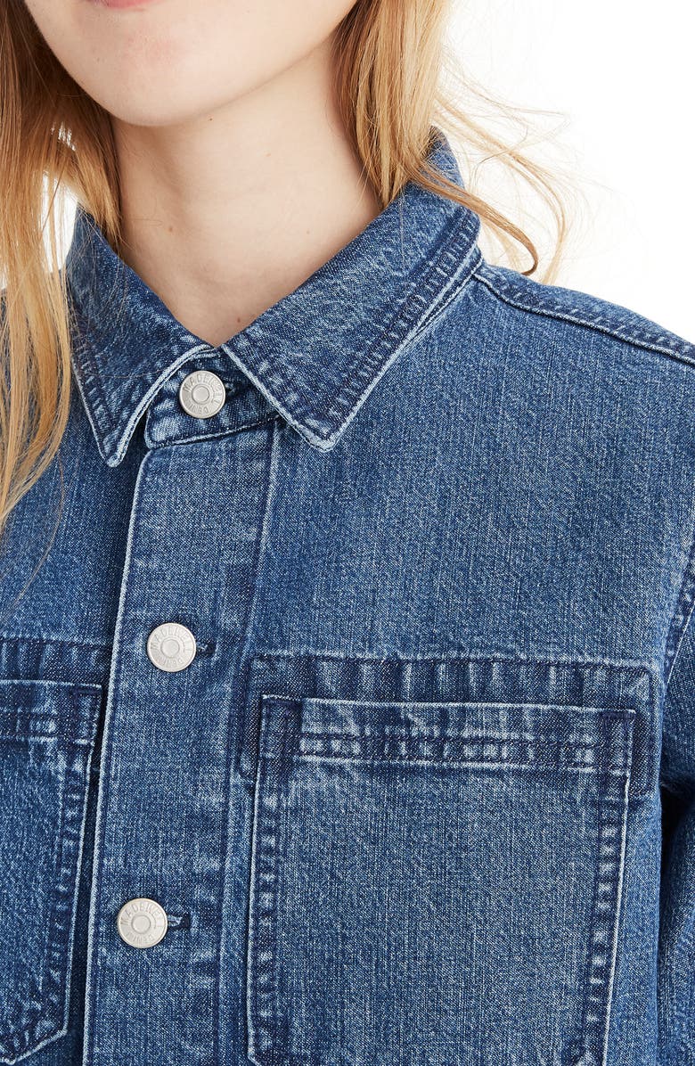 Madewell Denim Patch Pocket Chore Coat, Alternate, color,