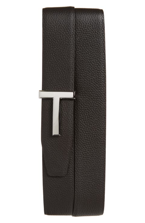 T Icon Reversible Soft Grain Leather Belt