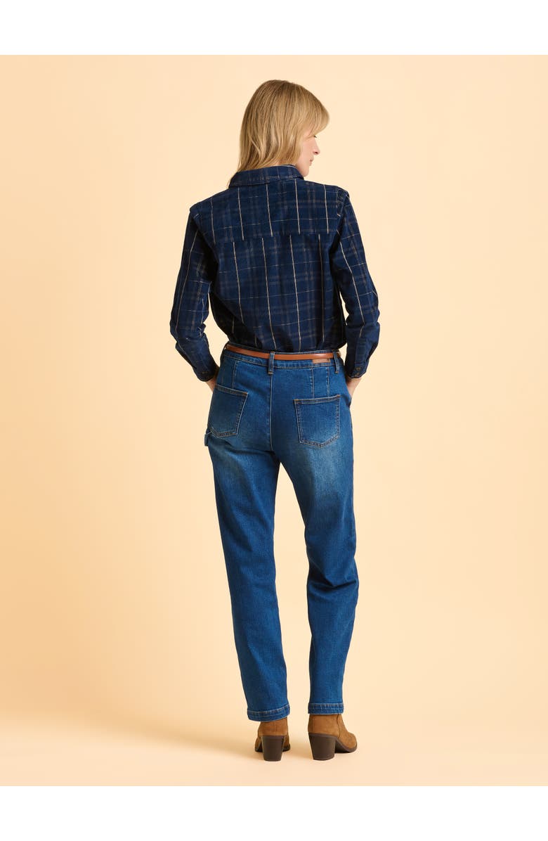 Brakeburn Frances Long Sleeve Checked Shirt, Alternate, color, Blue