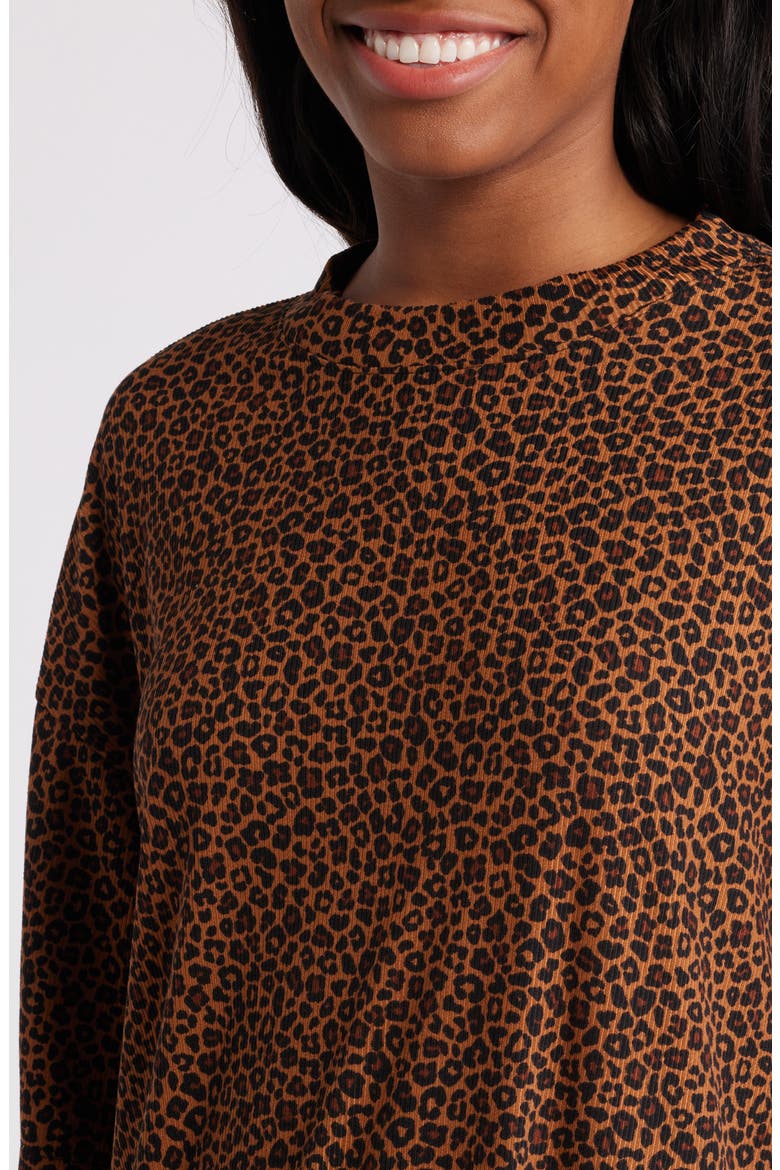 Leveled Up Leopard Top & Pants Set, Alternate, color, BROWN