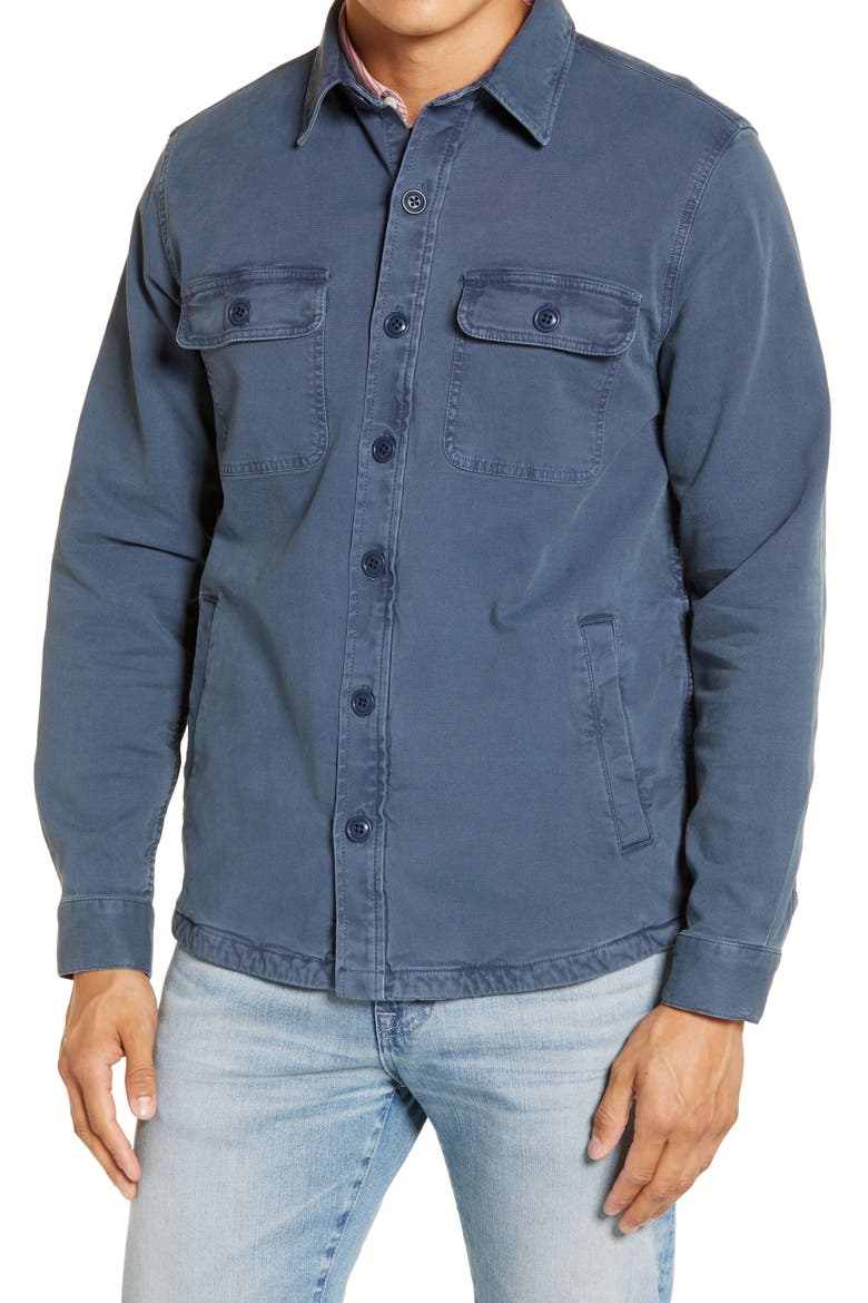 Cotton Shirt Jacket, Alternate, color, NAVY