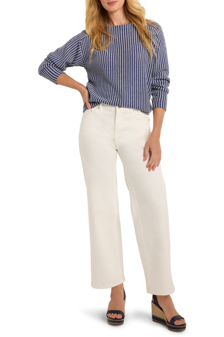 Forward Seam Wide Leg Ankle Jeans, Alternate, color, PAPER WHITE