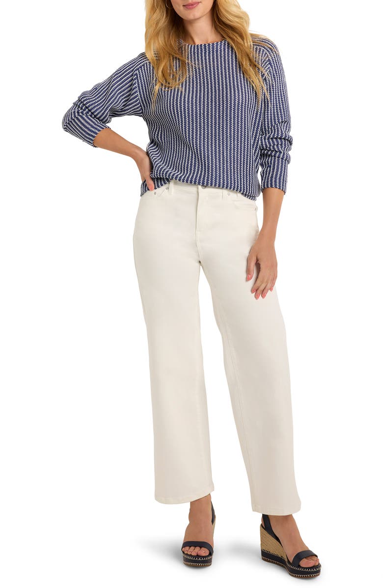 NIC+ZOE Forward Seam Wide Leg Ankle Jeans, Alternate, color, Paper White