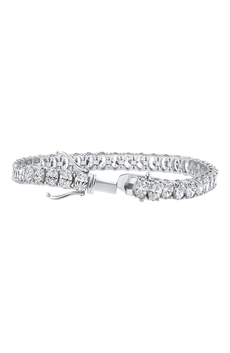 Bliss Diamond 16Ct TW Oval Diamond Tennis Bracelet 14k Gold 7" Lab Grown, Alternate, color,